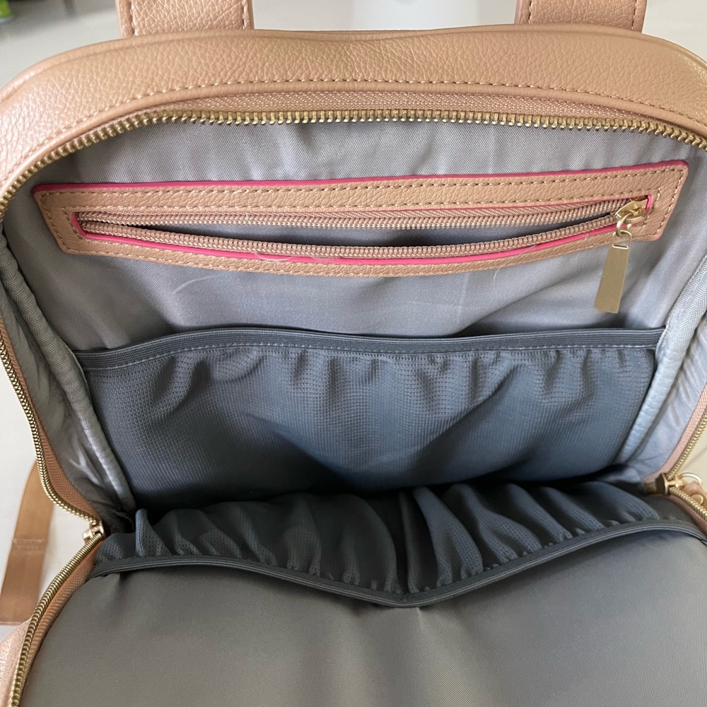 Jujube Million Pockets Backpack Vegan Leather Beige - Picture 12 of 15